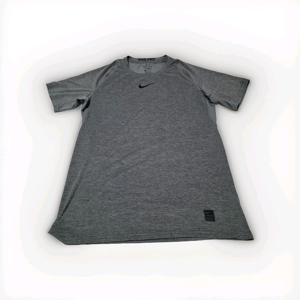 Nike Pro Combat Fitted Dri Fit Active Work Out Mesh Back T Shirt Size Large
